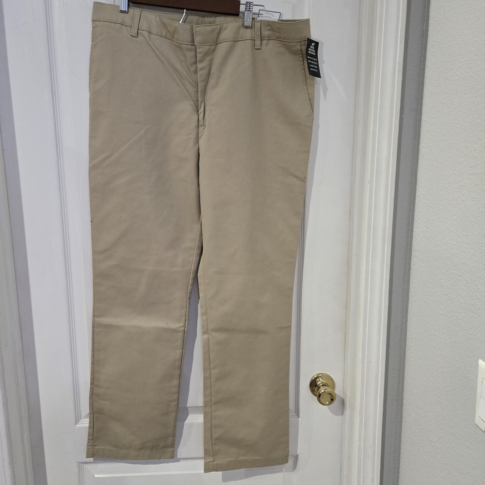 Becky Thatcher Girls Khaki Pants Size 18 1/2 School Uniform Adjustable Waist